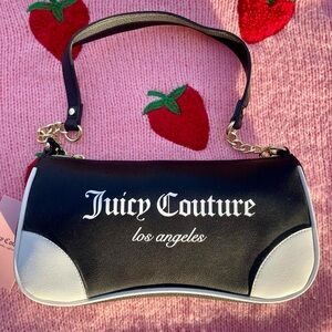 Juicy Couture black and white shoulder bag